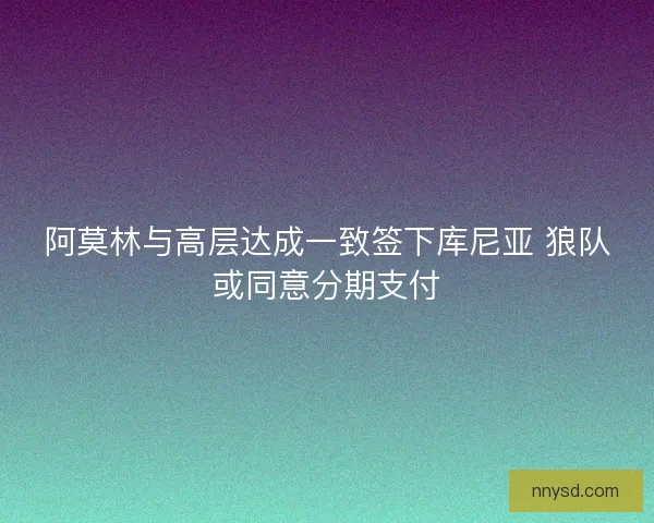 阿莫林与高层达成一致签下库尼亚 狼队或同意分期支付
